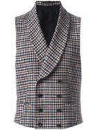 Z Zegna Double Breasted Waistcoat, Men's, Size: 48, Blue, Silk/cupro/wool