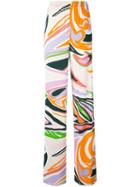 Emilio Pucci Printed Pants, Women's, Size: 44, Silk/viscose