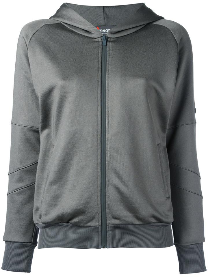 Mr & Mrs Italy Sequined Detail Zipped Hoodie, Women's, Size: Small, Grey, Viscose