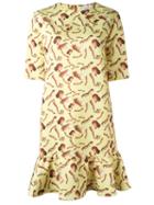 Giorgia Fiore Doll Print Dress, Women's, Size: 40, Yellow/orange, Polyester/spandex/elastane