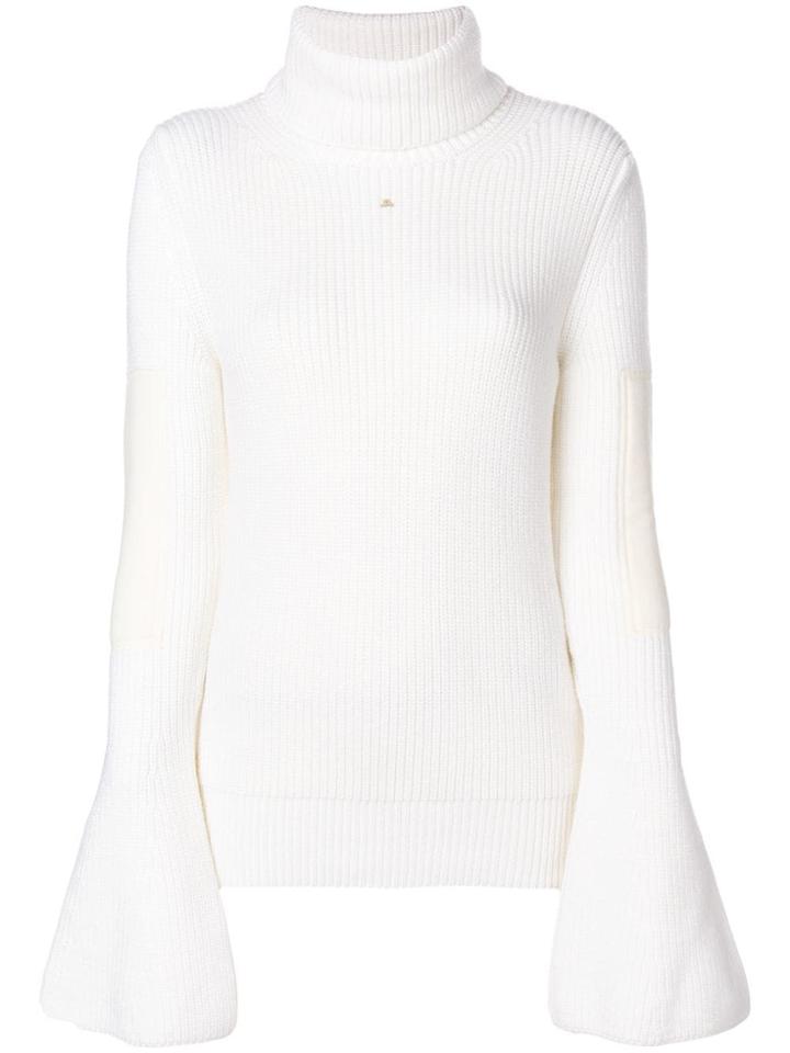 Lanvin Roll Neck Bell Sleeve Jumper - White