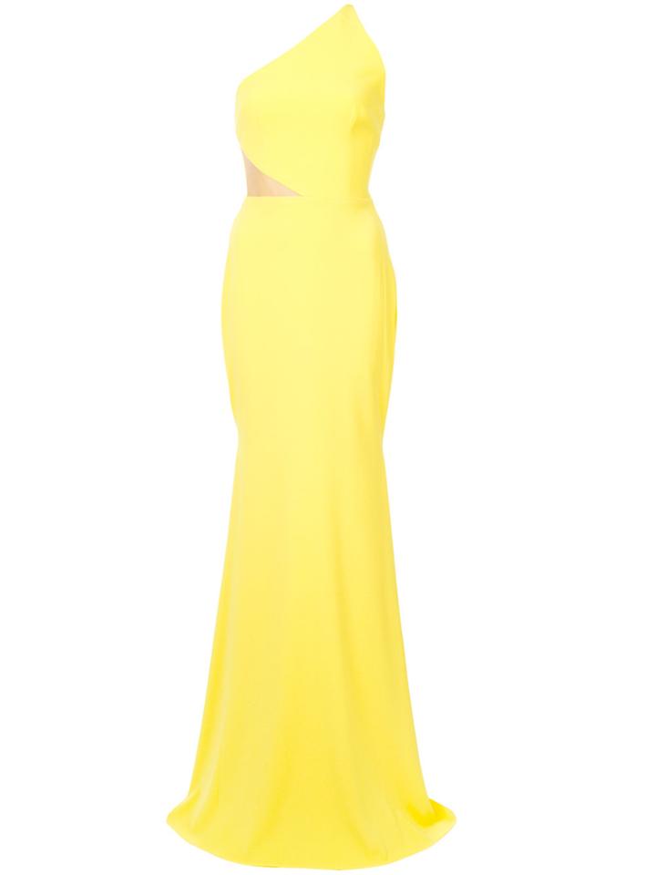 Alex Perry Cut-out Detail Gown - Yellow & Orange
