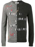 Valentino Beauty Is A Birthright Intarsia Jumper - Grey