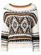 Alberta Ferretti Patterned Sweater - White