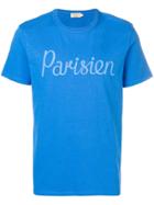 Maison Kitsuné Slogan Print T-shirt - Blue