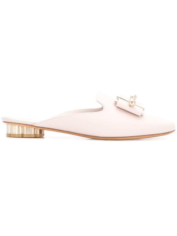 Salvatore Ferragamo Bow-embellished Mules - Pink