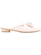 Salvatore Ferragamo Bow-embellished Mules - Pink