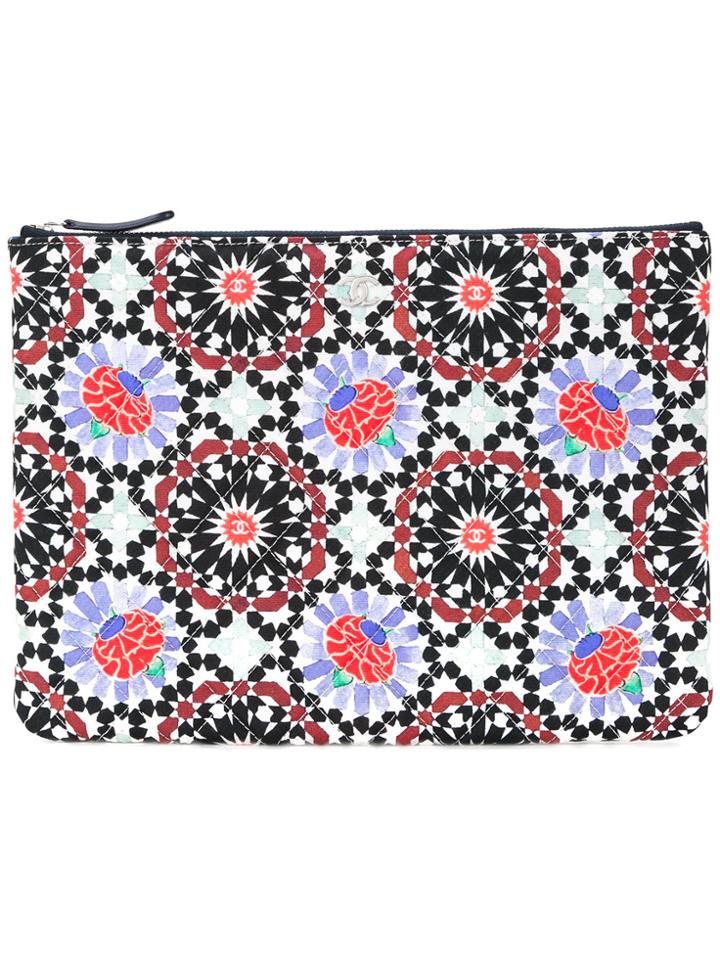 Chanel Vintage Chanel Flower Cc Cruise Dubai Clutch Bag - Multicolour