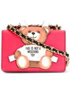 Moschino - Paper Toy Bear Shoulder Bag - Women - Leather - One Size, Red, Leather