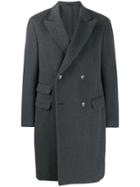 Z Zegna Double-breasted Multi-pocket Coat - Grey