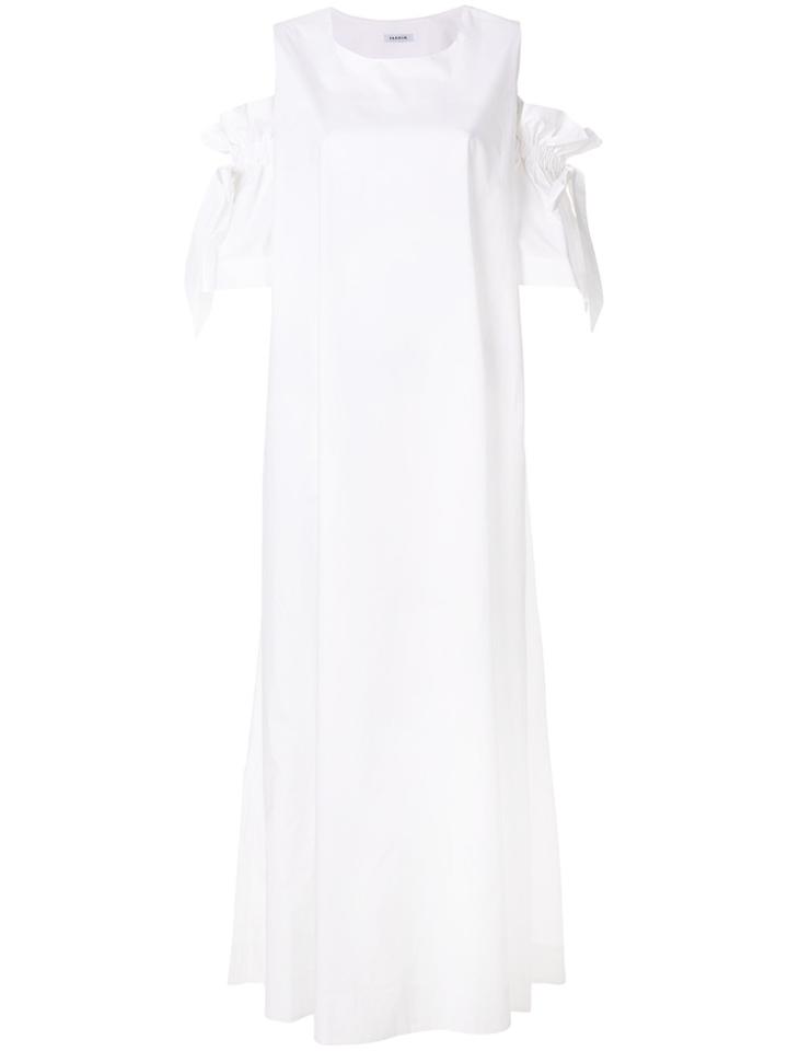 P.a.r.o.s.h. Ruffled Sleeve Maxi Dress - White
