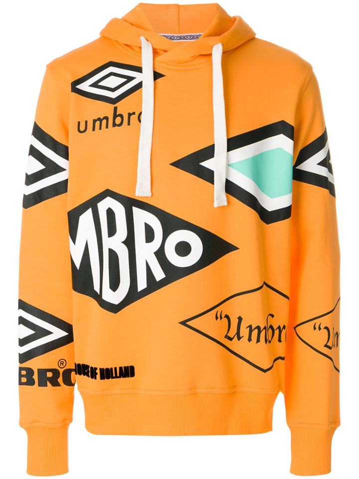 House Of Holland Logo Hoodie - Yellow & Orange