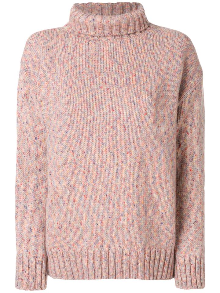Ymc Roll Neck Jumper - Pink & Purple