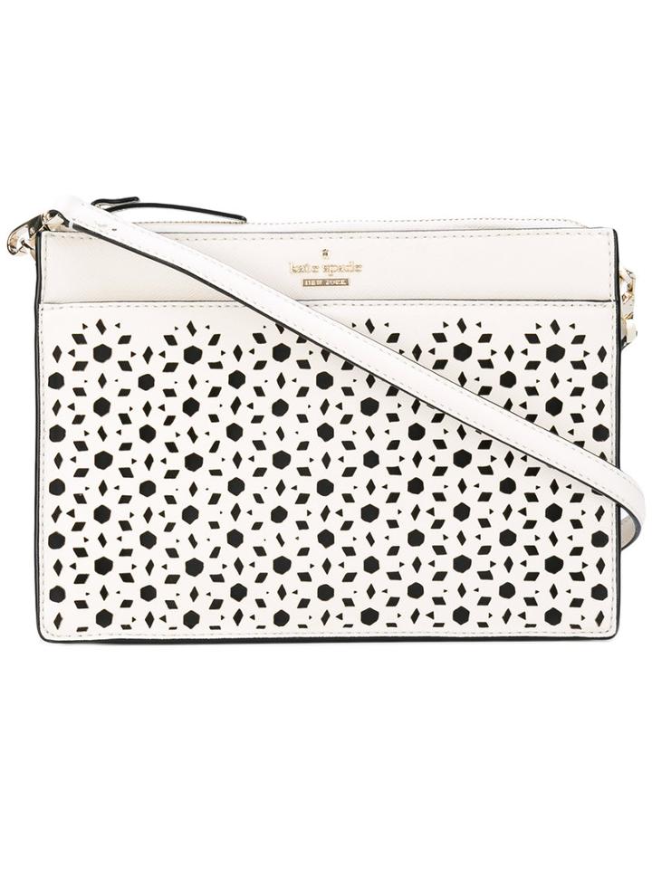 Cut-out Shoulder Bag - Women - Leather - One Size, White, Leather, Kate Spade