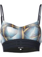 Baja East Plaid Crop Top - Blue