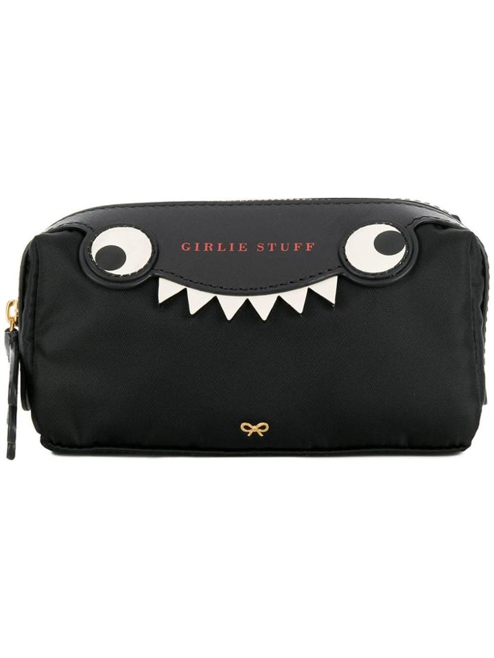 Anya Hindmarch Zipped Makeup Bag - Black