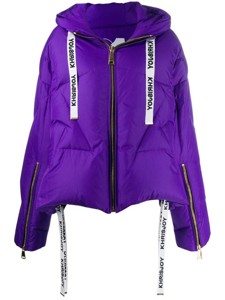 Khrisjoy Zipped Puffer Jacket - Purple