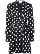 Rebecca De Ravenel Polka Dot Belted Dress - Black