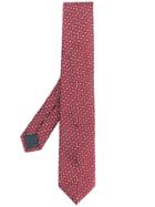 Ermenegildo Zegna Geometric Patterned Tie - Red