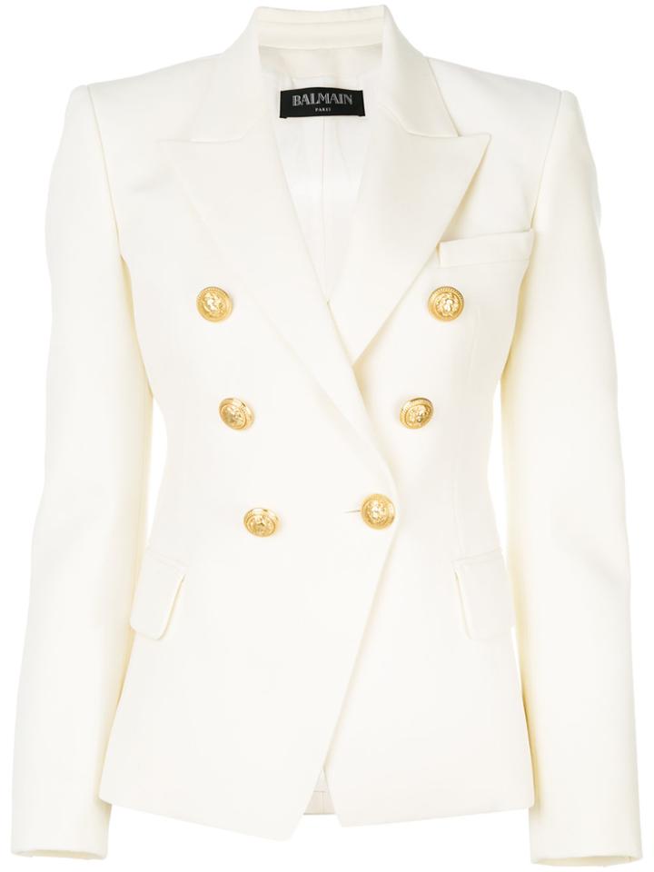 Balmain Button-embellished Blazer - White