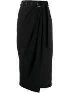Brunello Cucinelli Belted Midi Skirt - Black