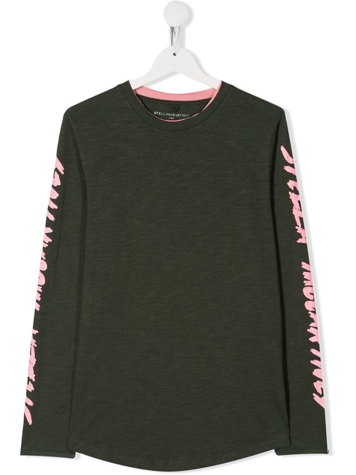 Stella Mccartney Kids Logo Detail T-shirt - Green