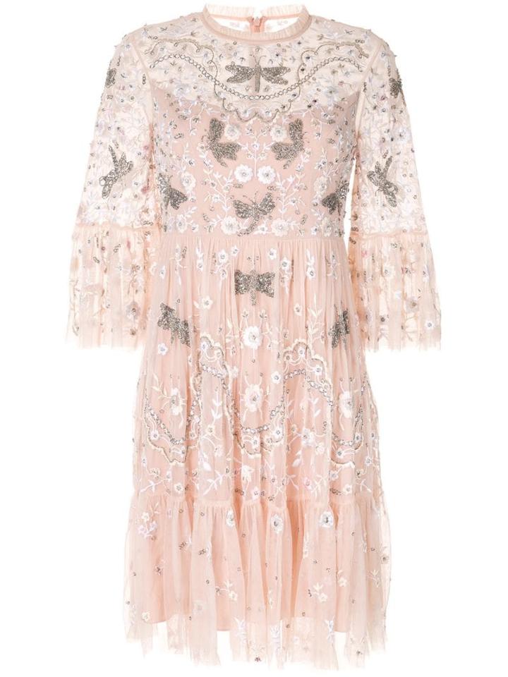 Needle & Thread Dragonfly Garden Midi Dress - Pink