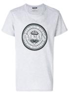 Balmain Circle Logo T-shirt - Grey