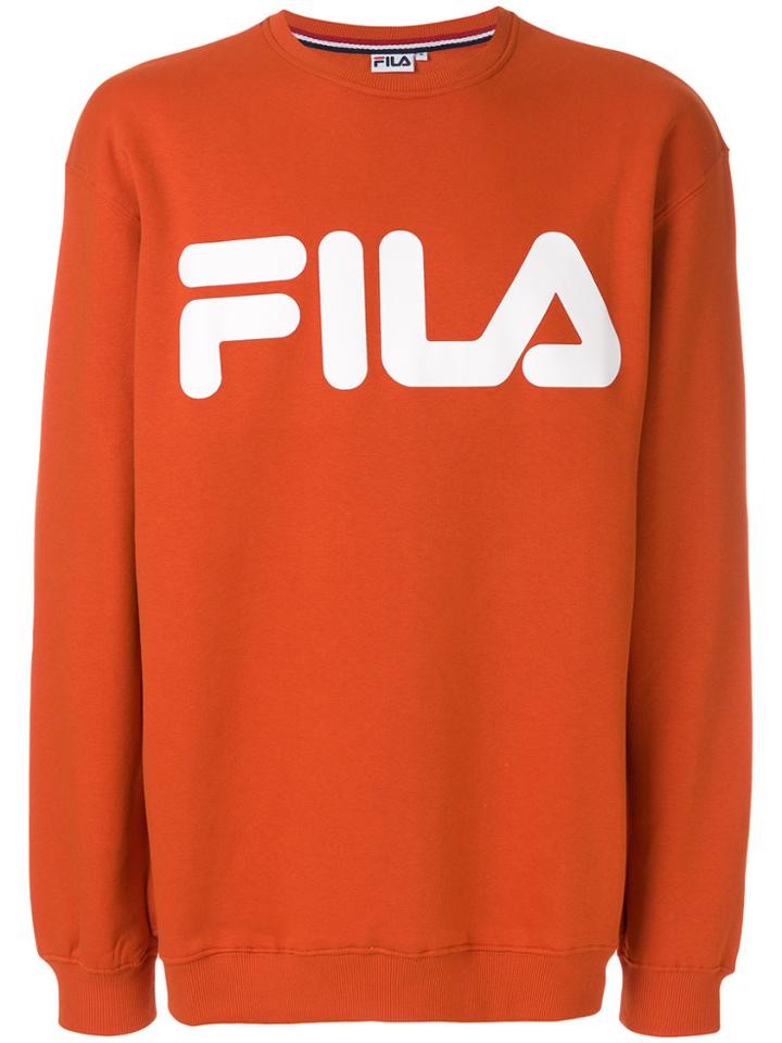 Fila Logo Print Sweatshirt - Yellow & Orange