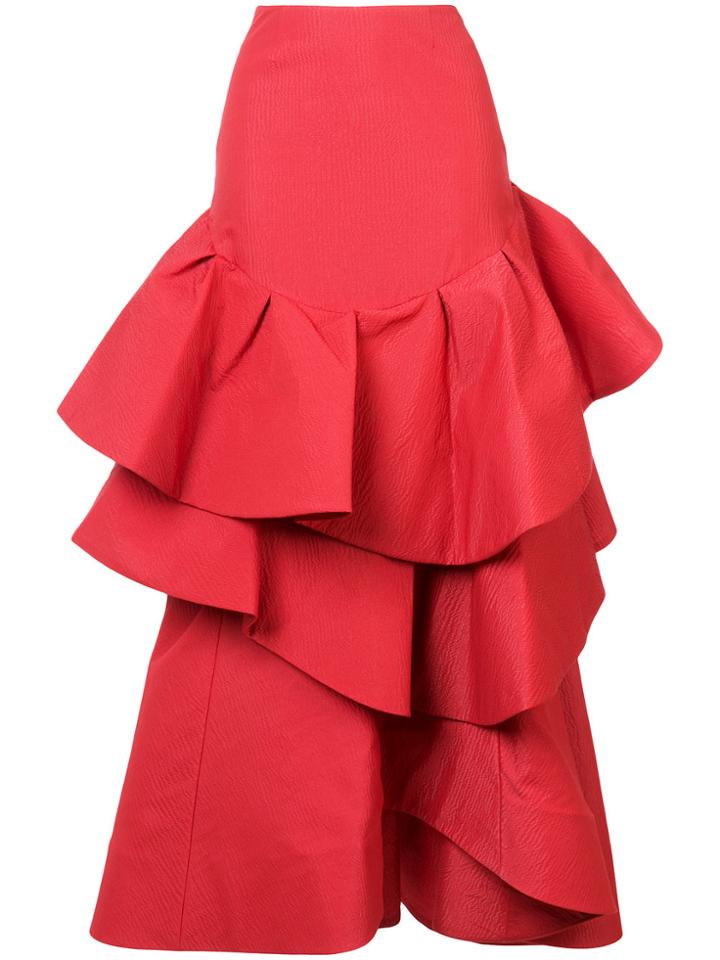 Rosie Assoulin Flared Layered Skirt