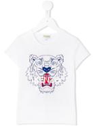 Kenzo Kids - Tiger T-shirt - Kids - Cotton/spandex/elastane - 2 Yrs, White
