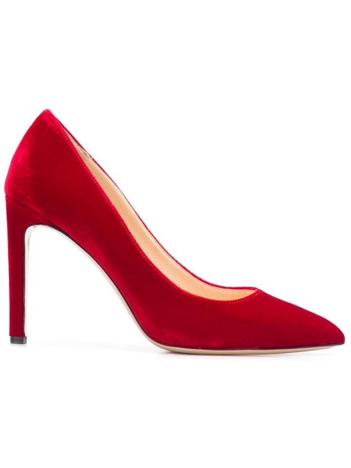 Fabio Rusconi Velvet Pumps - Red
