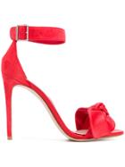 Alexander Mcqueen Bow Detail Sandals - Red