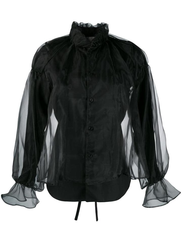 Comme Des Garçons Noir Kei Ninomiya Layered Sheer Shirt - Black