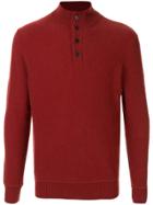 Gieves & Hawkes Button-collar Knitted Jumper - Orange