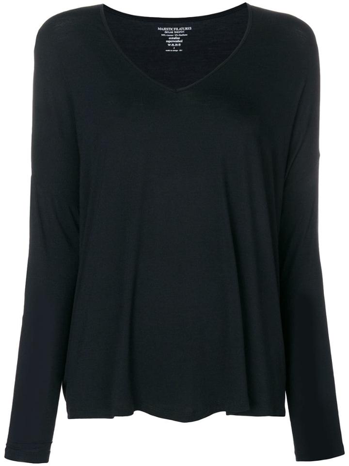 Majestic Filatures V-neck Sweater - Black