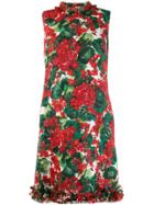 Dolce & Gabbana Floral Print Shift Dress - Red