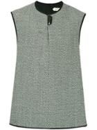 Namacheko Contrast Trim Sweater Vest - Black