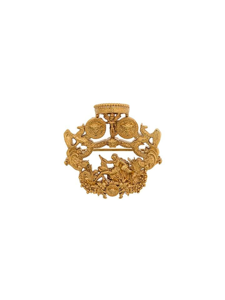 Versace Medusa Baroque Brooch - Metallic