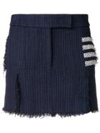 Thom Browne 4-bar Tweed Mini Sack Skirt - Blue