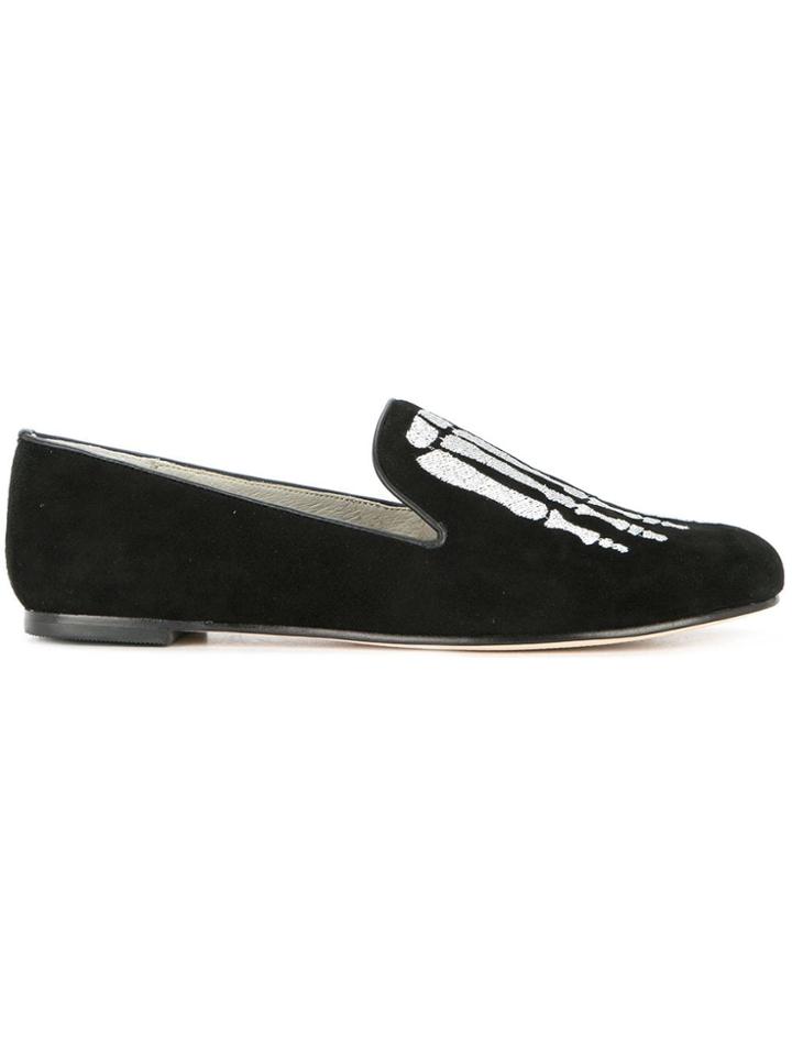 Mara & Mine Jem Skull Slippers - Black