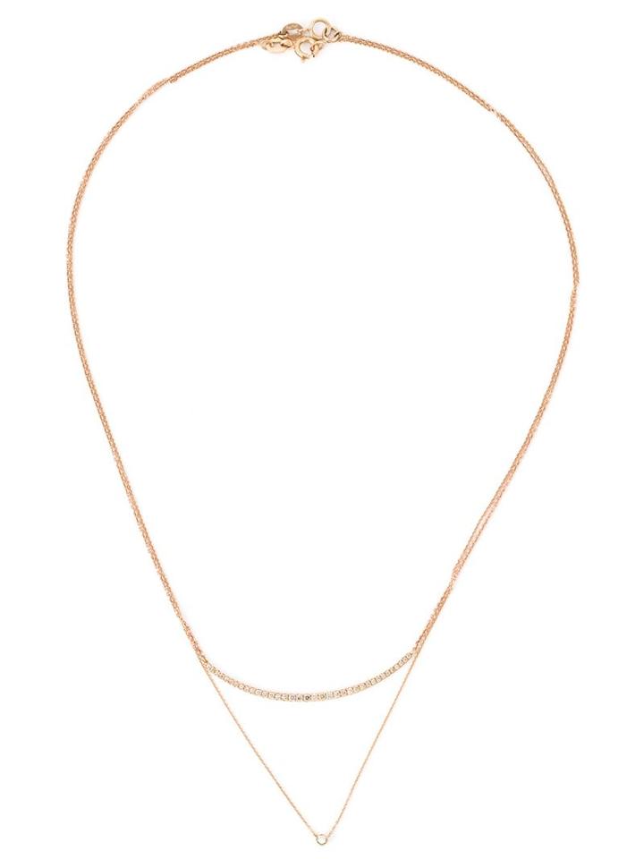 Wouters & Hendrix Gold Layered Diamond Necklace, Women's, Metallic