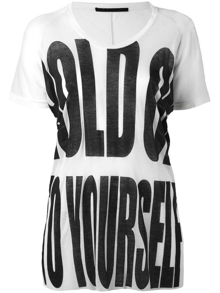 Silence T-shirt - Women - Cotton/nylon/viscose - Xs, Nude/neutrals, Cotton/nylon/viscose, Haider Ackermann