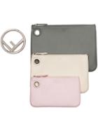 Fendi Triplette Clutch - Grey