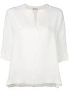 Loro Piana Josette Blouse, Women's, Size: Small, White, Silk