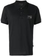 Philipp Plein Logo Chest Patch Polo Shirt - Black