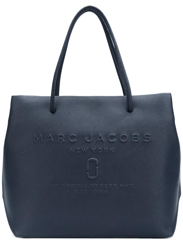 Marc Jacobs Logo Shopper East-west Tote, Women's, Blue, Polyurethane