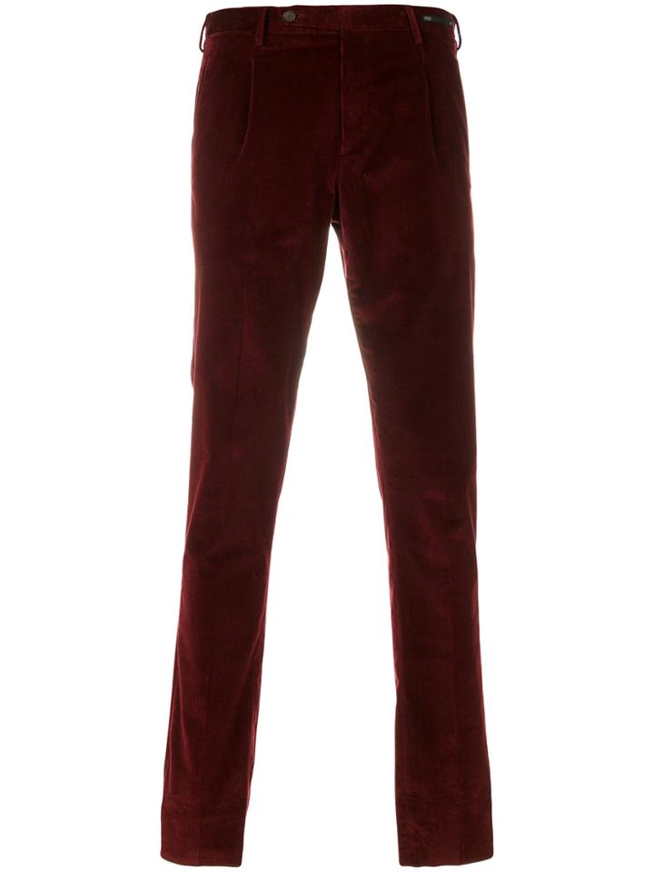 Pt01 Skinny Fit Trousers - Pink & Purple