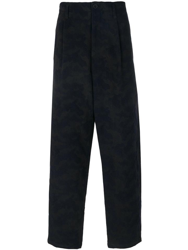 Yohji Yamamoto Tailored Drop-crotch Trousers - Blue