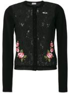 Red Valentino Embroidered Lace Cardigan - Black